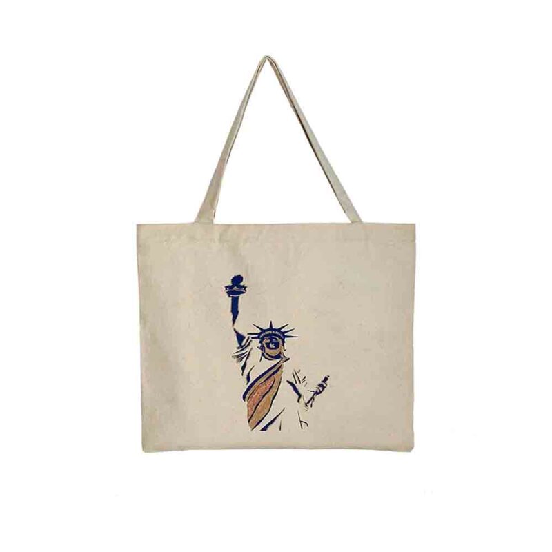 Liberty Love Tote Bag Hand Painted Printed Cotton Canvas