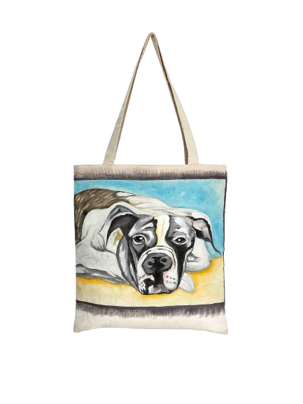 hand painted tote bag